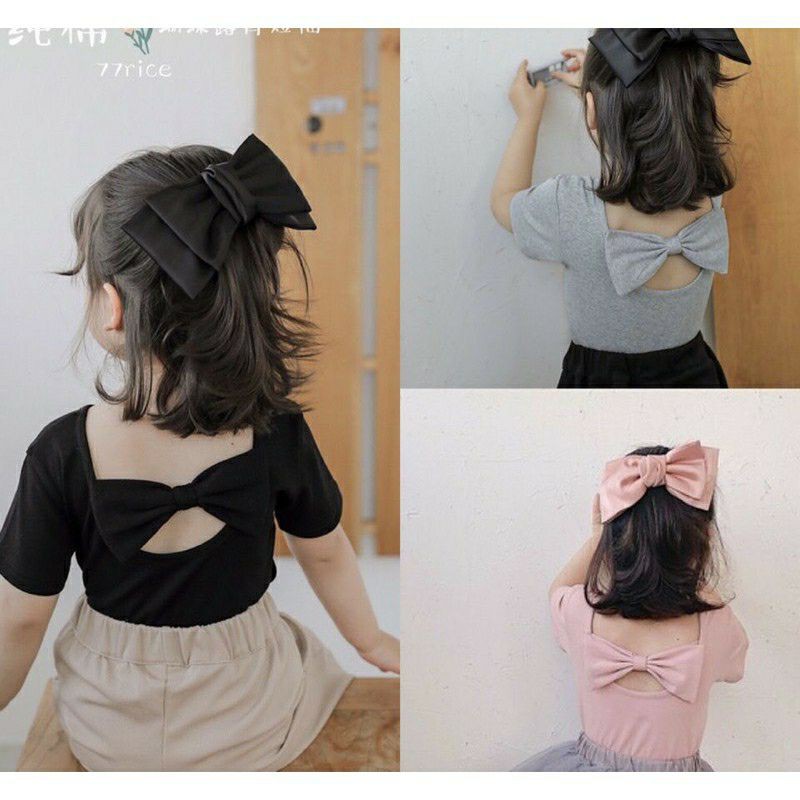 Áo Thun Nơ Cực Dễ Thương Cho Bé Gái