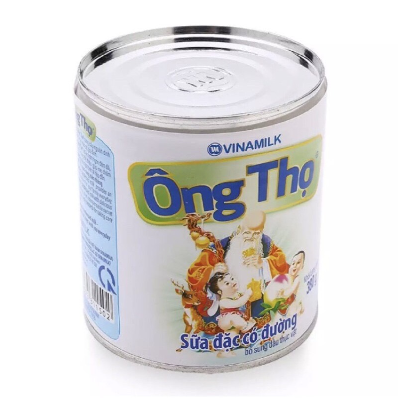 Sữa đặc Ông Thọ trắng nhãn xanh lon 380g