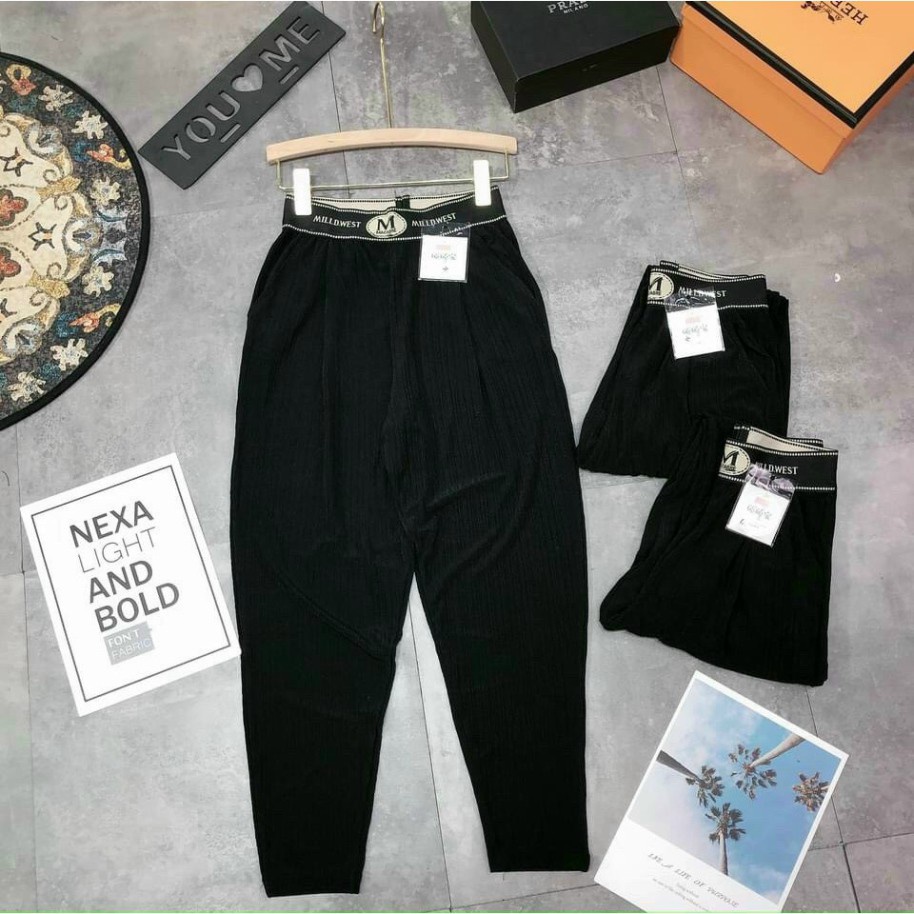 Quần boom, quần baggy cạp chữ chất tăm lạnh siêu mát