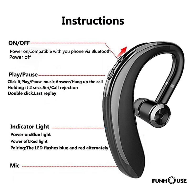 Tai nghe Bluetooth S109, pin khủng