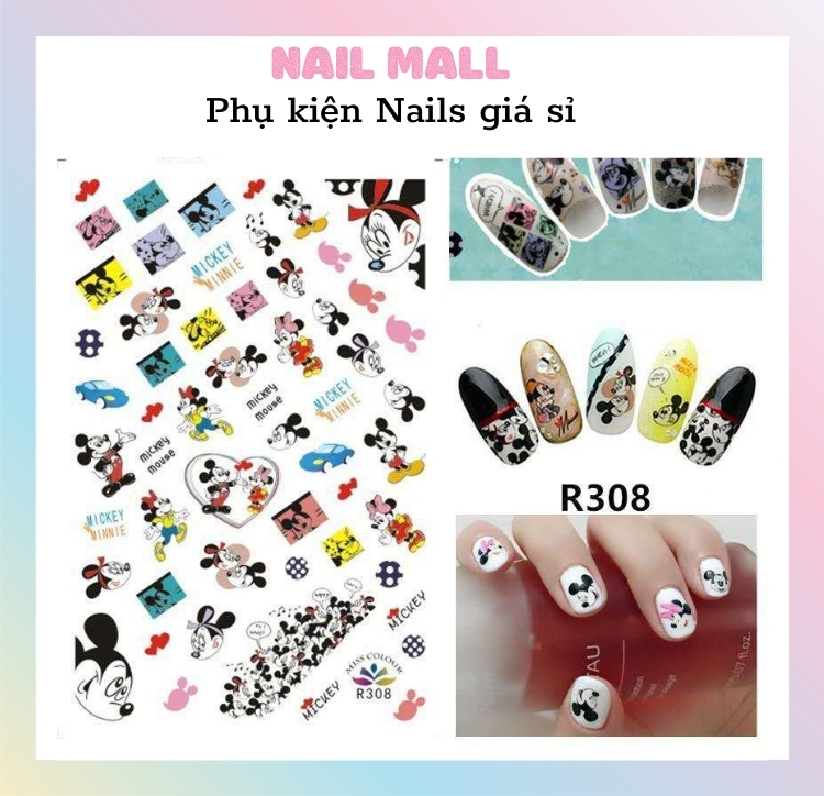 Sticker Dán Móng Nail Chuột Mickey Nhiều Mẫu HZ6367