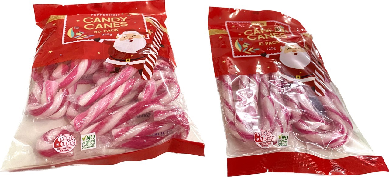 Kẹo Noel Giáng sinh Peppermint Candy Canes 225gr/125gr