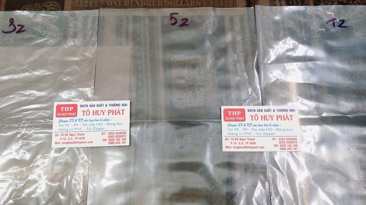 Túi PE -  Túi Nilon (Loại dẻo mờ) Từ Size 30 Đến Size 60