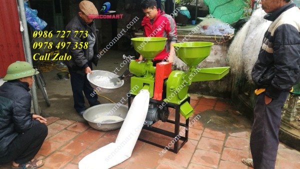 Máy xát gạo gia đình 2 chức năng là sự kết hợp của máy xát gạo mini và máy nghiền thức ăn chăn nuôi