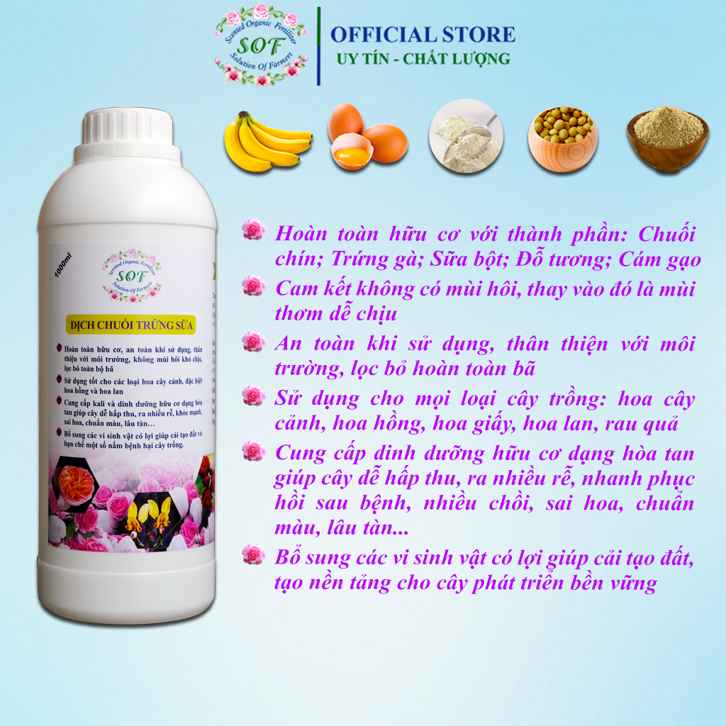 Combo bộ phân bón hoa hồng SOF