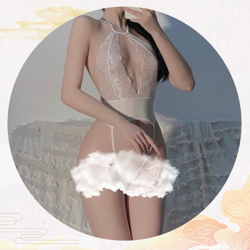 Bodysuit ren hoa dây chéo lưng gợi cảm BT5227
