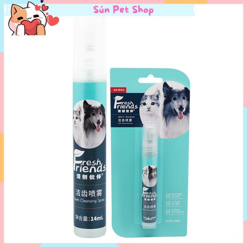 Xịt thơm miệng cho chó mèo Fresh Friend 14ml
