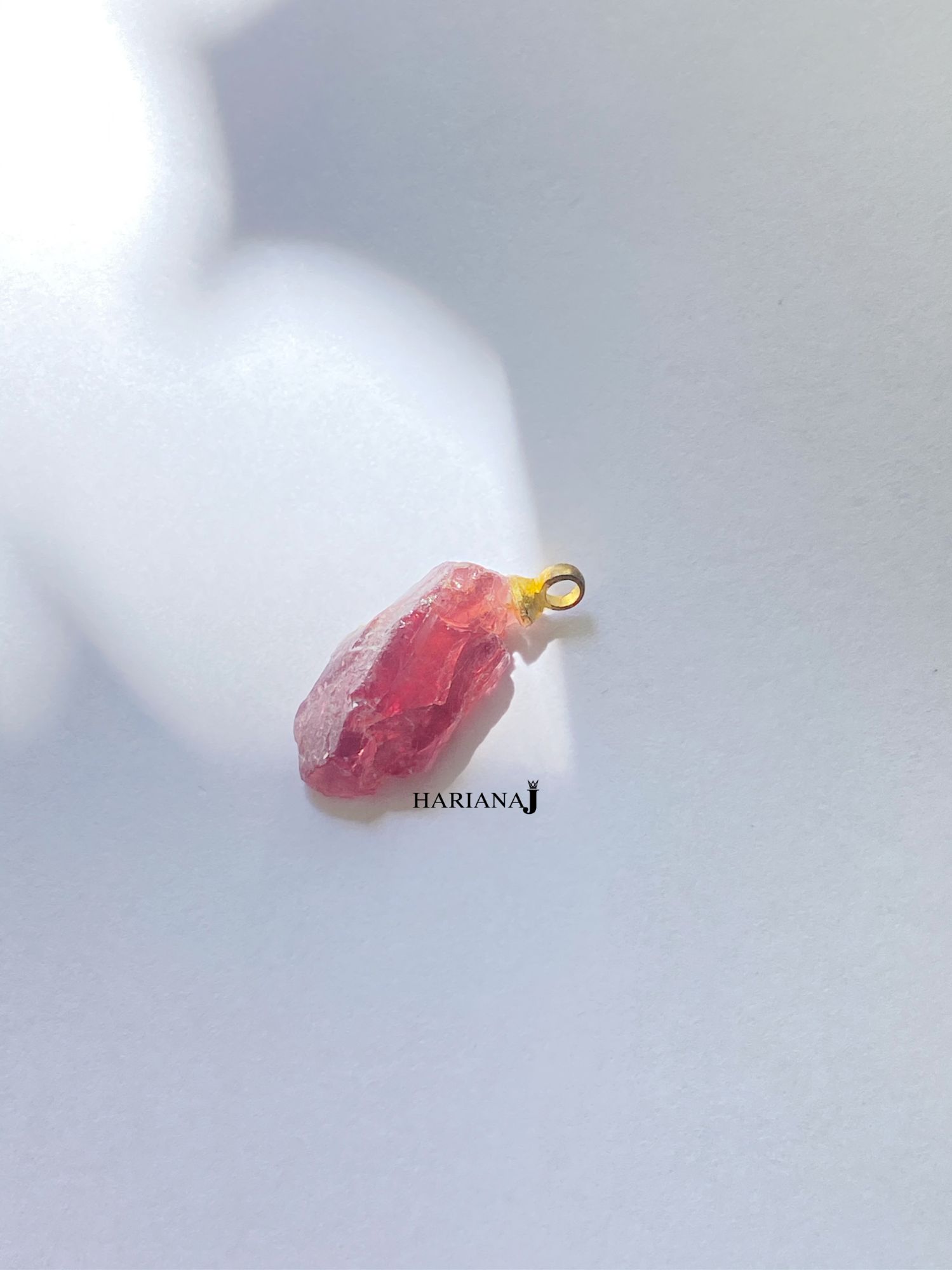 [HCM]Mặt dây/Charm đá thô Rhodolite Garnet