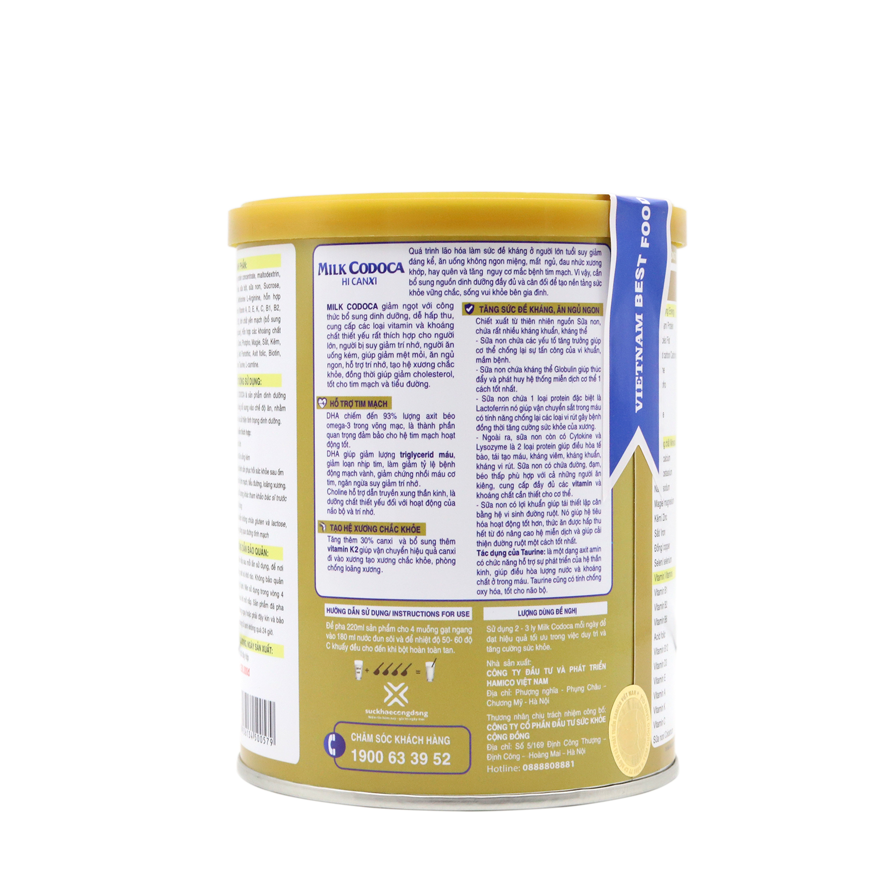 Sữa Milk Codoca Hi Canxi 400g