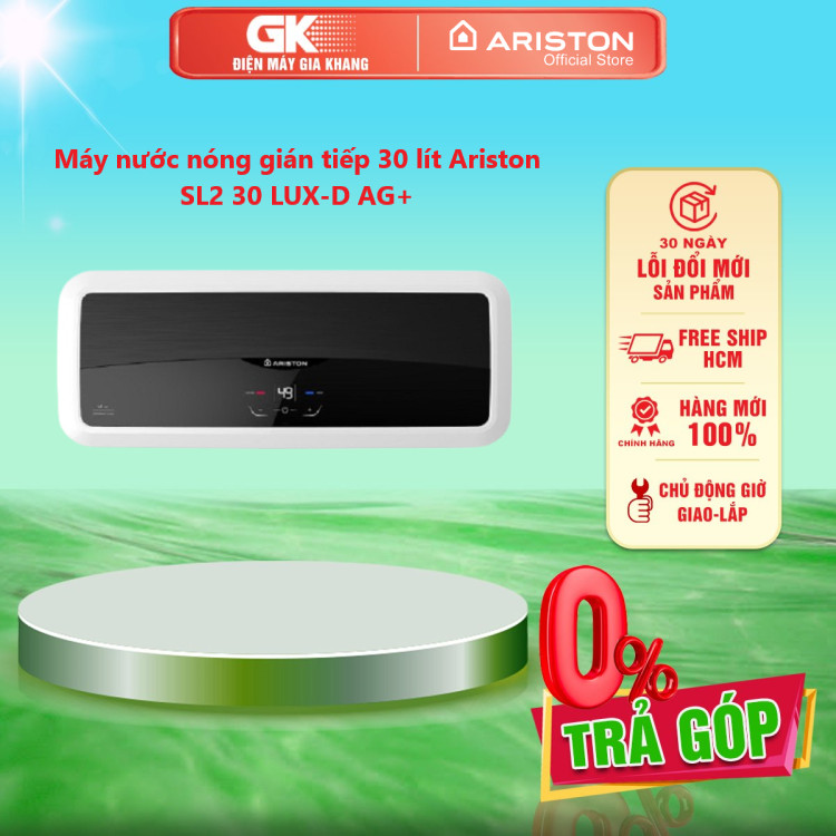 Máy nước nóng gián tiếp 30 lít ariston sl2 30 lux-d ag+ - giao toàn quốc - freeship hcm