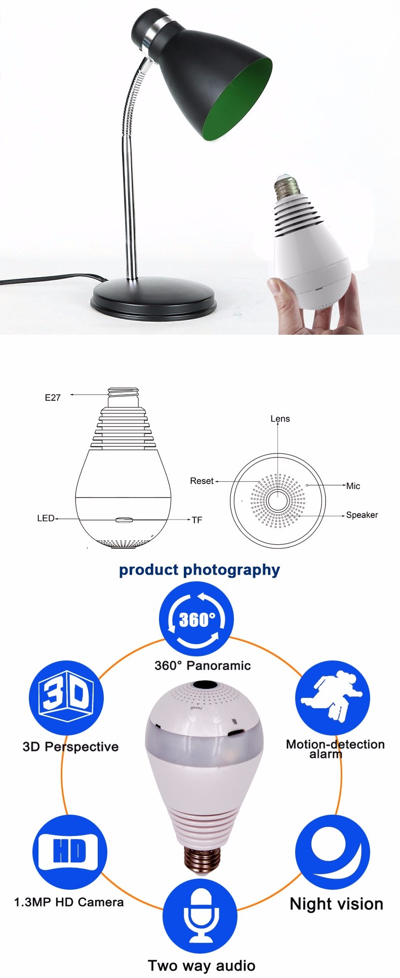 CAMERA 3D 1.3M HÌNH BÓNG ĐÈN (PHẦN MỀM YOOSEE)