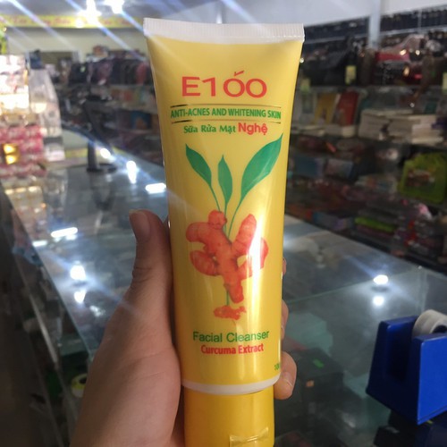 [HCM]Sữa rửa mặt E100 Nghệ Ngừa mụn TUÝP LỚN 100G