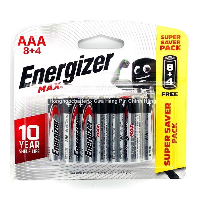 [8 VIÊN TẶNG 4 VIÊN]Pin AA , AAA Energizer 1,5V - Hàng Chính Hãng