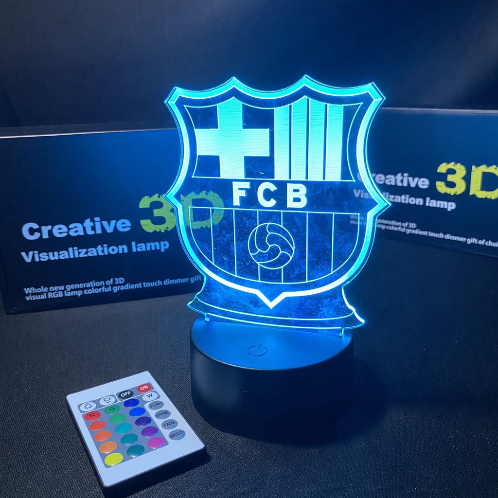 MUA NGAYĐèn led 3d logo Barca FC 16 MÀU CÓ ĐIỀU KHIỂNHàng cao cấo ...