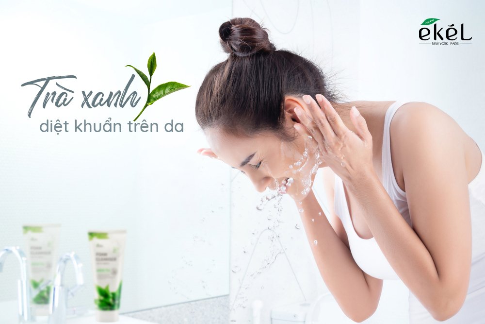 [HCM]Sữa rửa mặt trà xanh Ekel 180ml - Ekel green tea Foam Cleanser 180ml