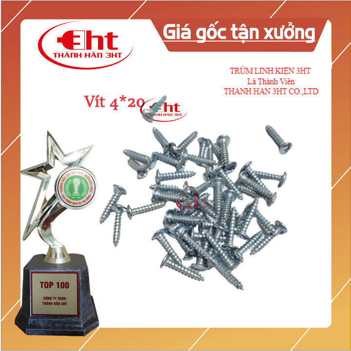 VÍT BẮT NHỰA + GỖ 4*15 (ĐÓNG GÓI 100G)