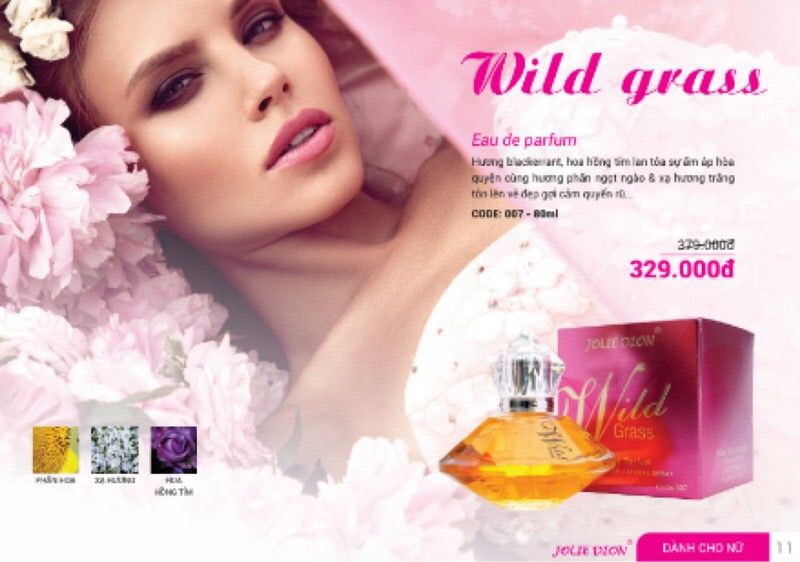 Nước Hoa Nữ Jolie Dion Wild Grass Eau De Parfum 80ml