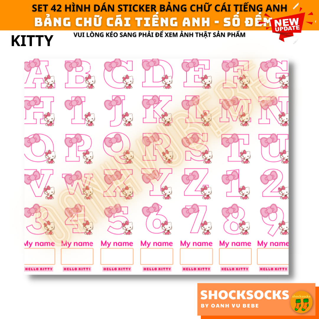 🔥42 HÌNH DÁN STICKER BẢNG CHỮ CÁI ABC 🔥