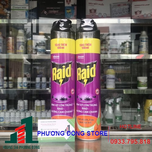 Bình xịt muỗi và côn trùng Raid - bình xịt sẵn