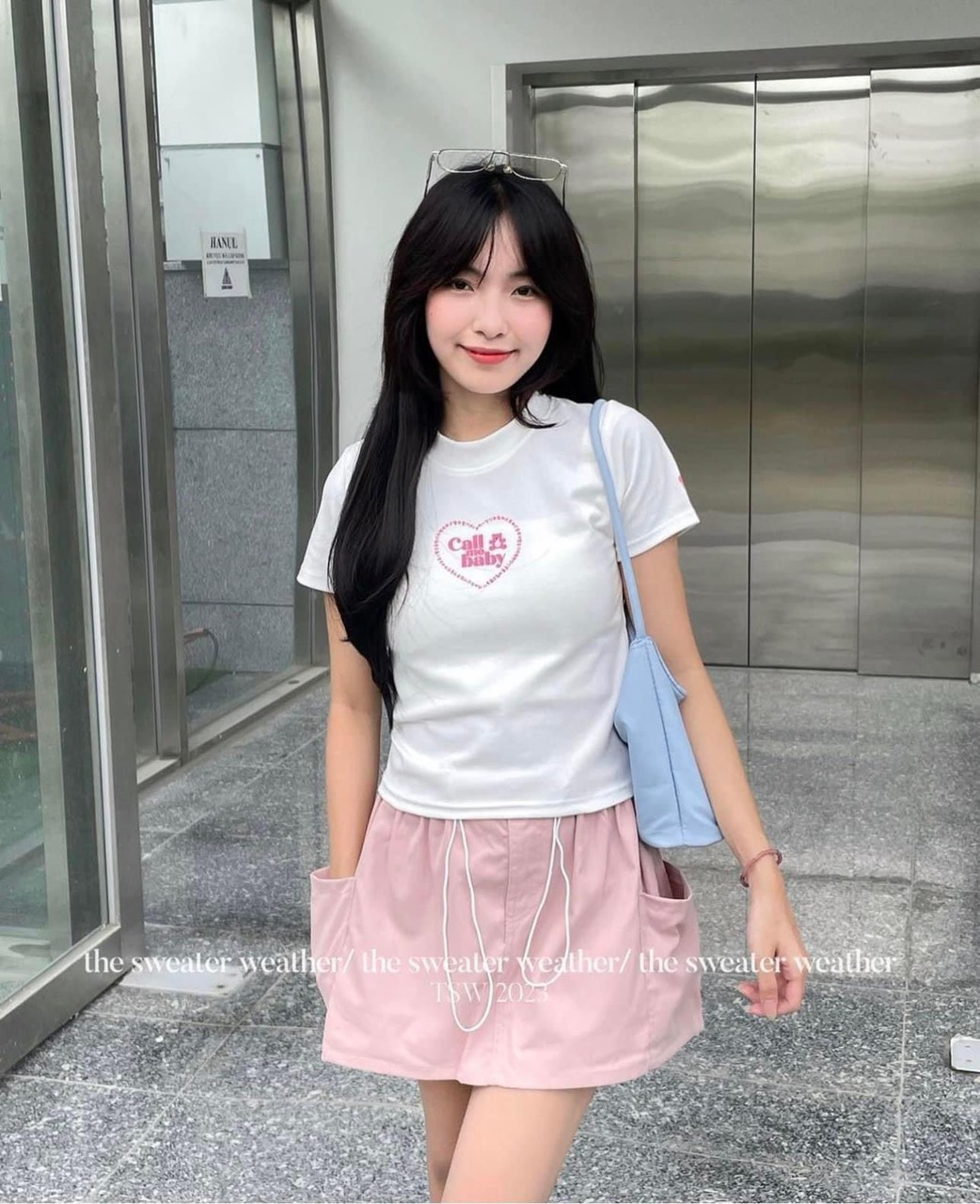 Áo babytee nữ áo thun nữ cổ tròn tay ngắn in chữ call baby dáng basic hottrend panosi - a94