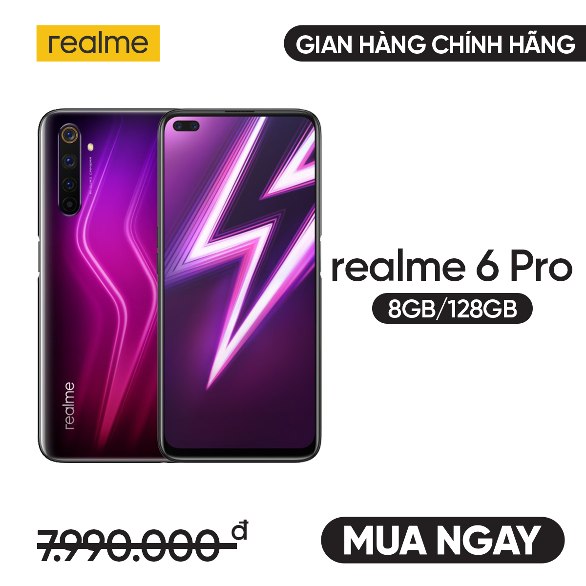 Điện thoại Realme 6 Pro (8GB/128GB) - Màn hình Full...