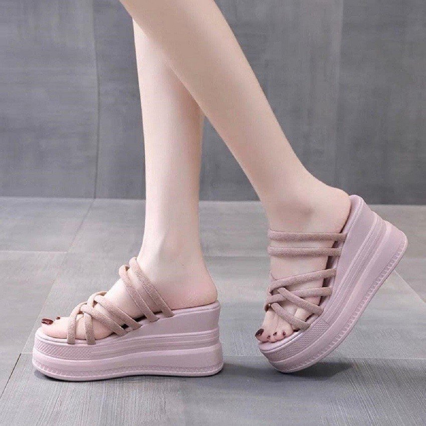 Dép đế xuồng quai dây nhung siêu xinh