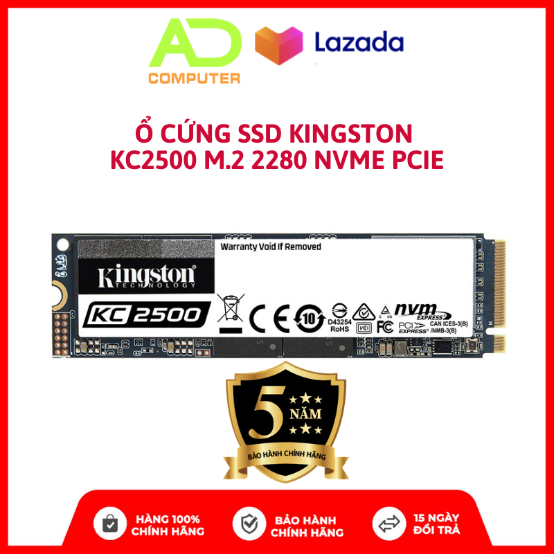 Bảng giá Ổ cứng SSD Kingston 250GB/500GB KC2500 M.2 2280 NVME PCIe Đọc 3500MB/s - Ghi 2500MB/s -SKC2500M8/250G Phong Vũ