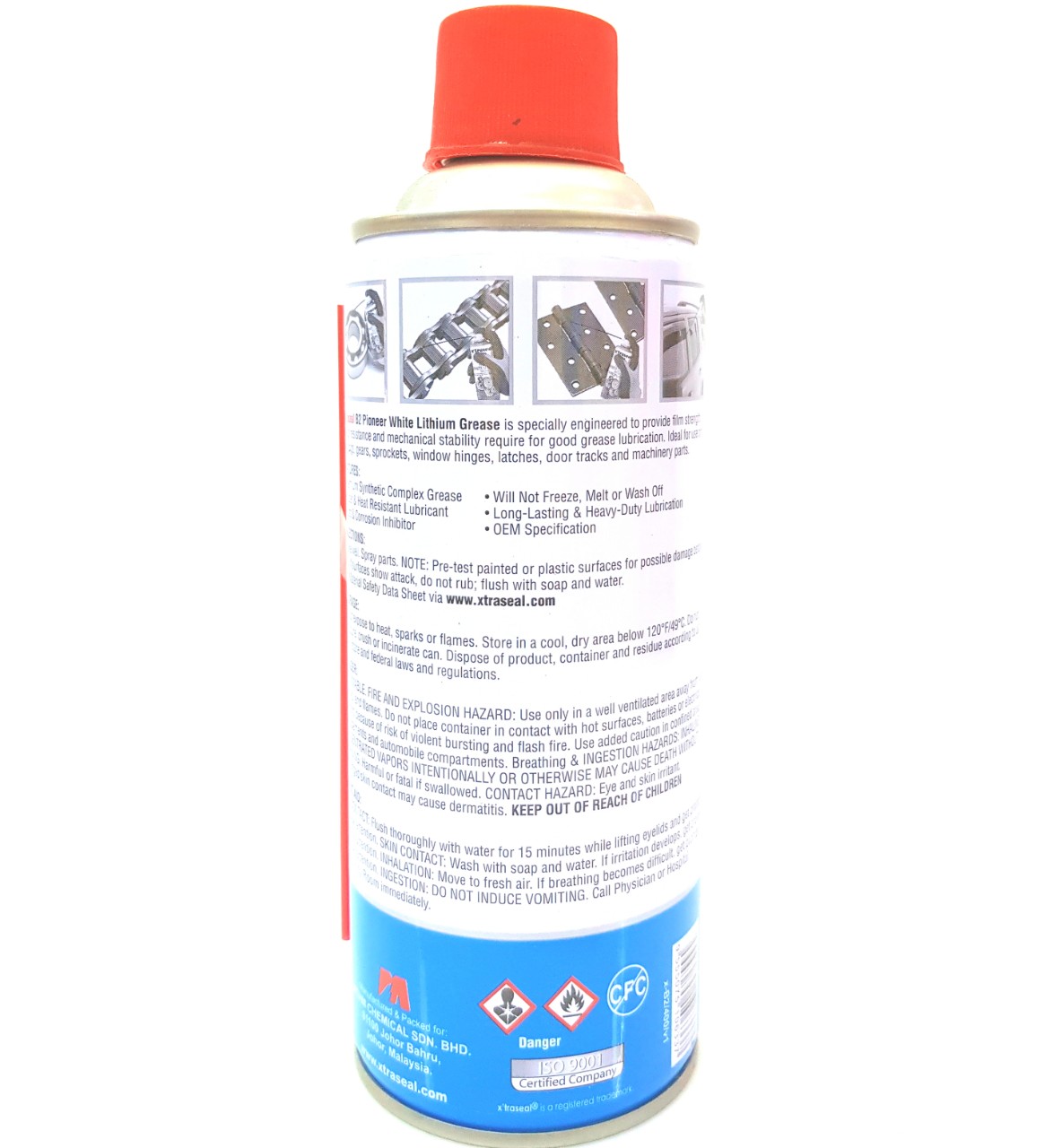 [HCM]Bình xịt mỡ bôi trơn Xtraseal Plus B2 White Lithium 400ml