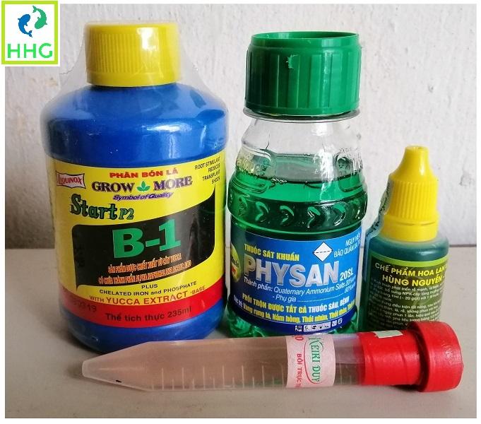 COMBO CHỐNG THỐI NHŨN, KÍCH DỄ, KÍCH KIE CHO HOA LAN GỒM PHYSAN 20SL, CHẾ PHẨM HÙNG NGUYỄN, KEIKI DUY PRO 15ML, B1 MỸ 235ML