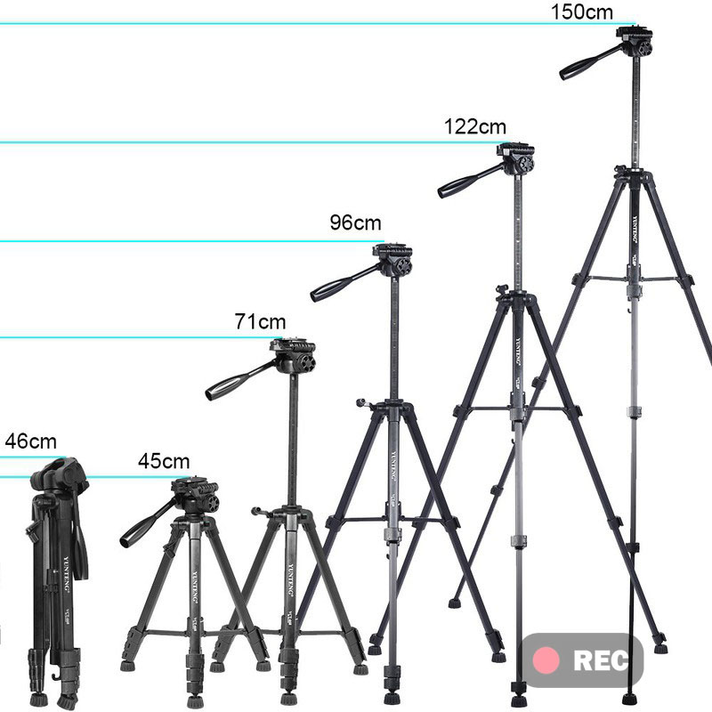 Chân máy ảnh tripod Yunteng VCT-668 (tặng kẹp điện thoại và remote bluetooth)