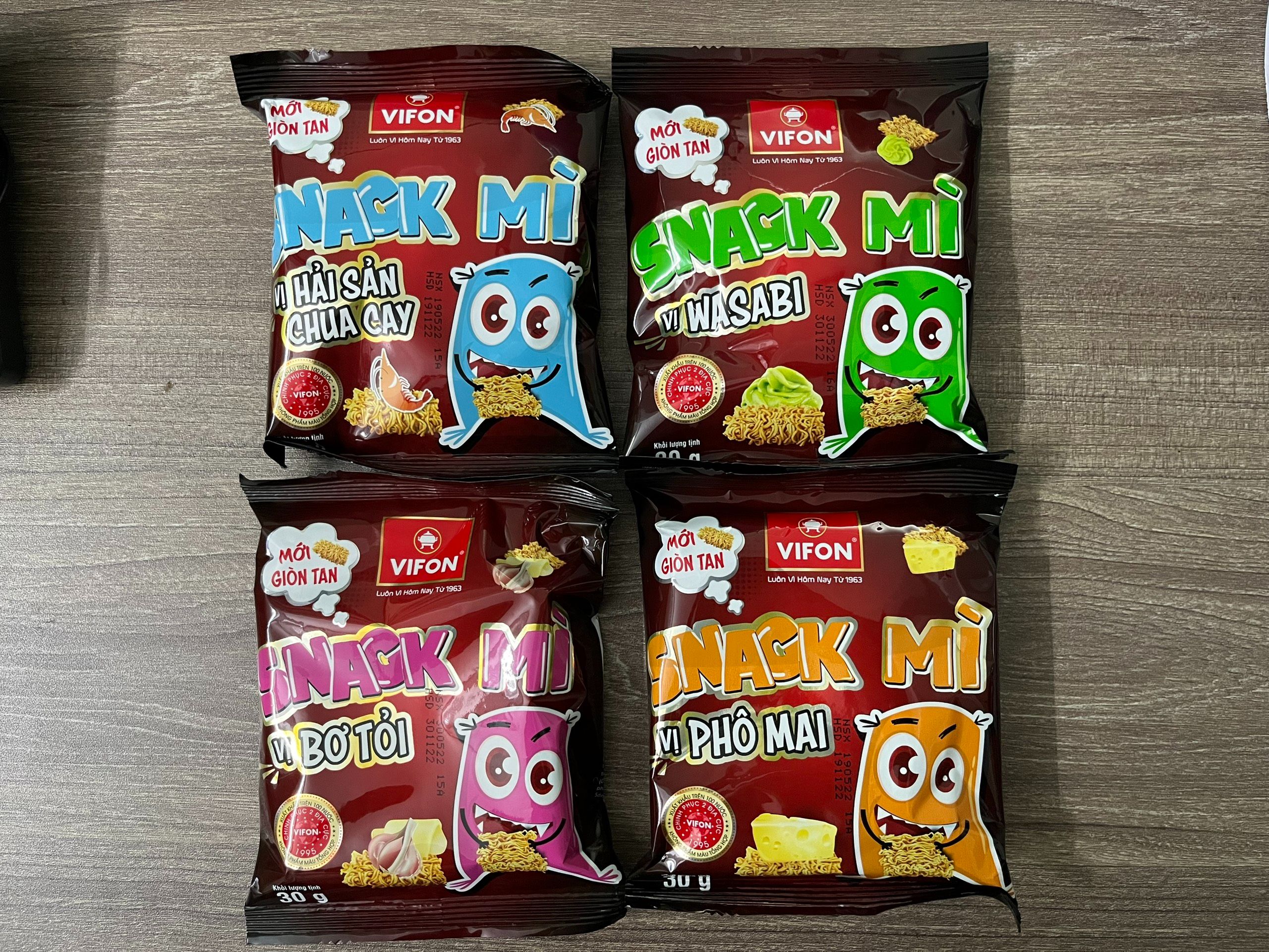 Snack mì tôm vị bơ tỏi Vifon 30g