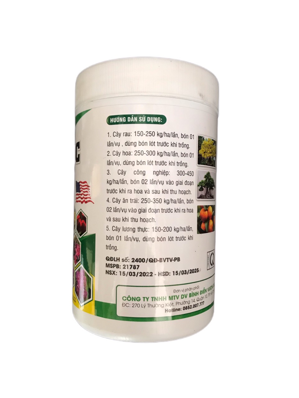 Phân hữu cơ HUMIC USA 1KG - 700gram