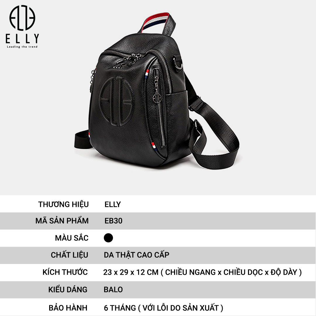 Balo nữ cao cấp da thật ELLY – EB30
