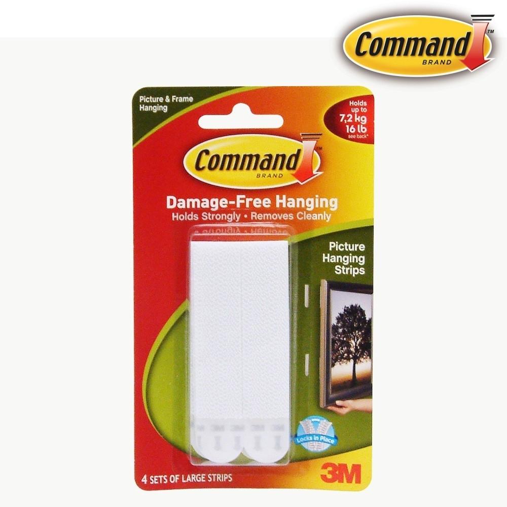 Miếng dán treo tranh trắng 7.2kg vỉ 8 miếng Command 3M 17206