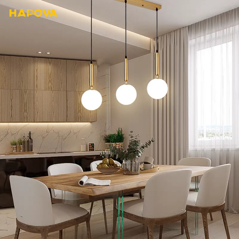 Đèn thả trần hình quả cầu tròn HAPOVA DT 5008