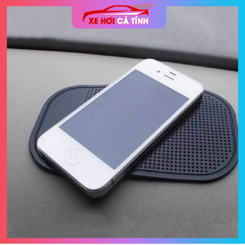 Tấm Lót Dán Giữ Điện Thoại vật dụng chống trượt trên Ô Tô Xe Hơi, miếng cao su silicon nhựa dẻo chống sốc