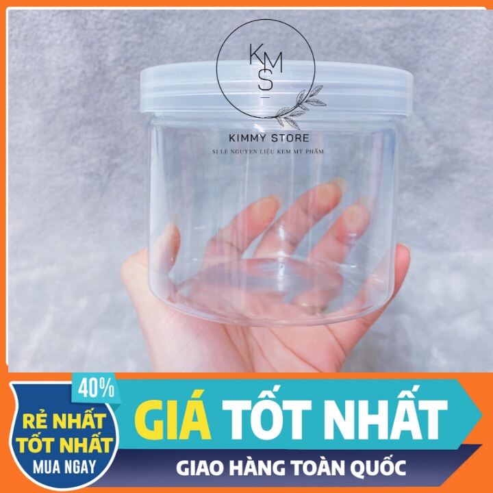 Lẻ hộp đựng kem 500g trong suốt