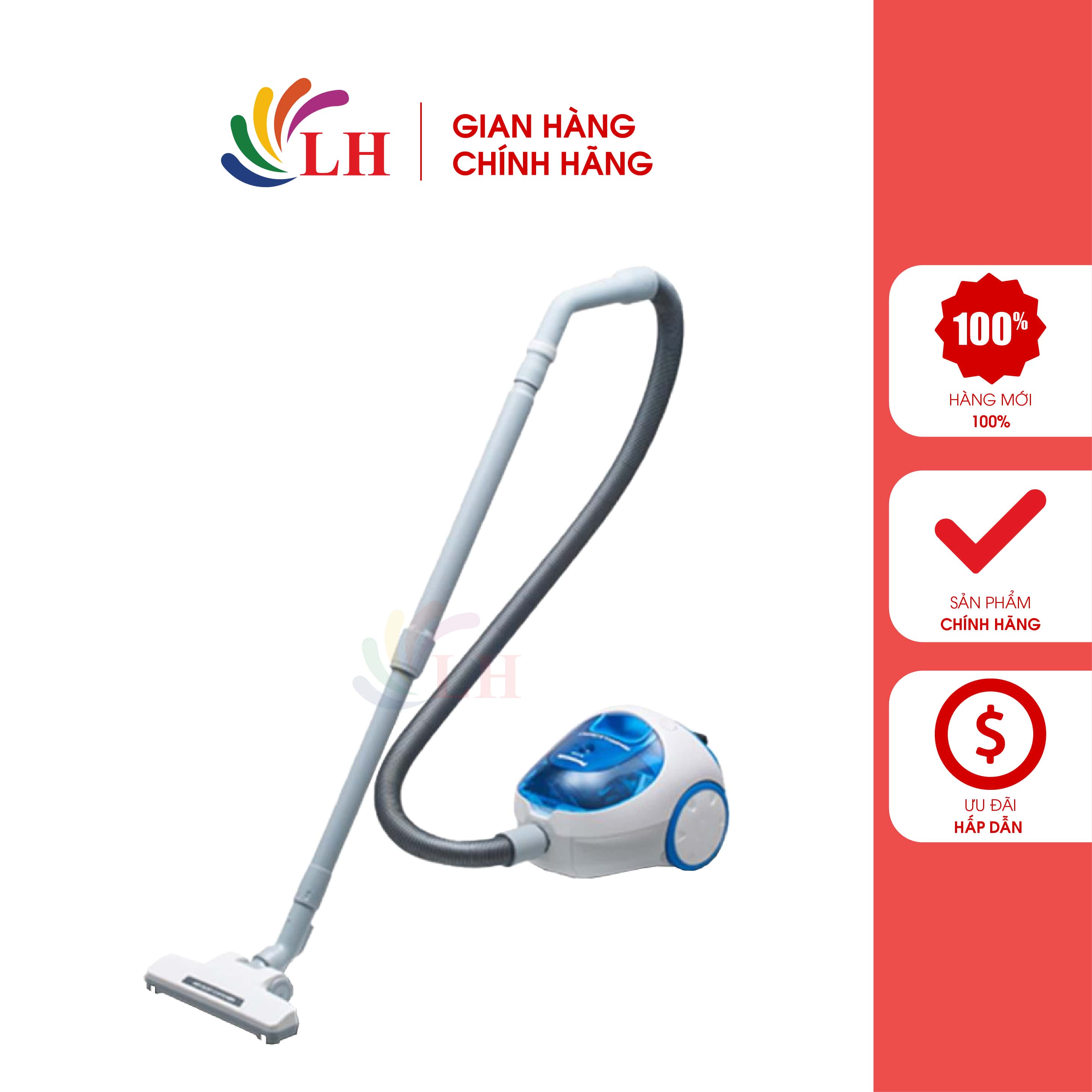 Máy hút bụi panasonic mc-cl305bn46 - hàng chính hãng - thiết kế nhỏ gọn, sang trọng, bộ lọc hepa