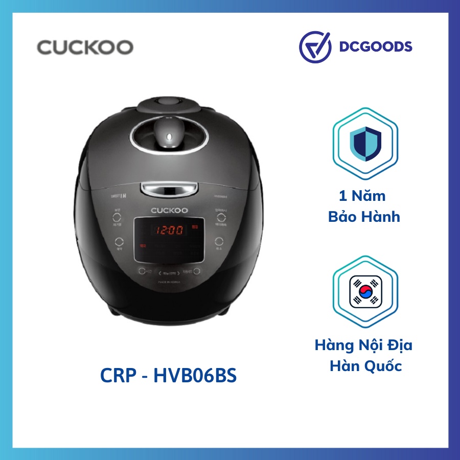 [Trả góp 0%]Nồi cơm cao tần Cuckoo CRP-HVB0680SS / HVB06BS 1L