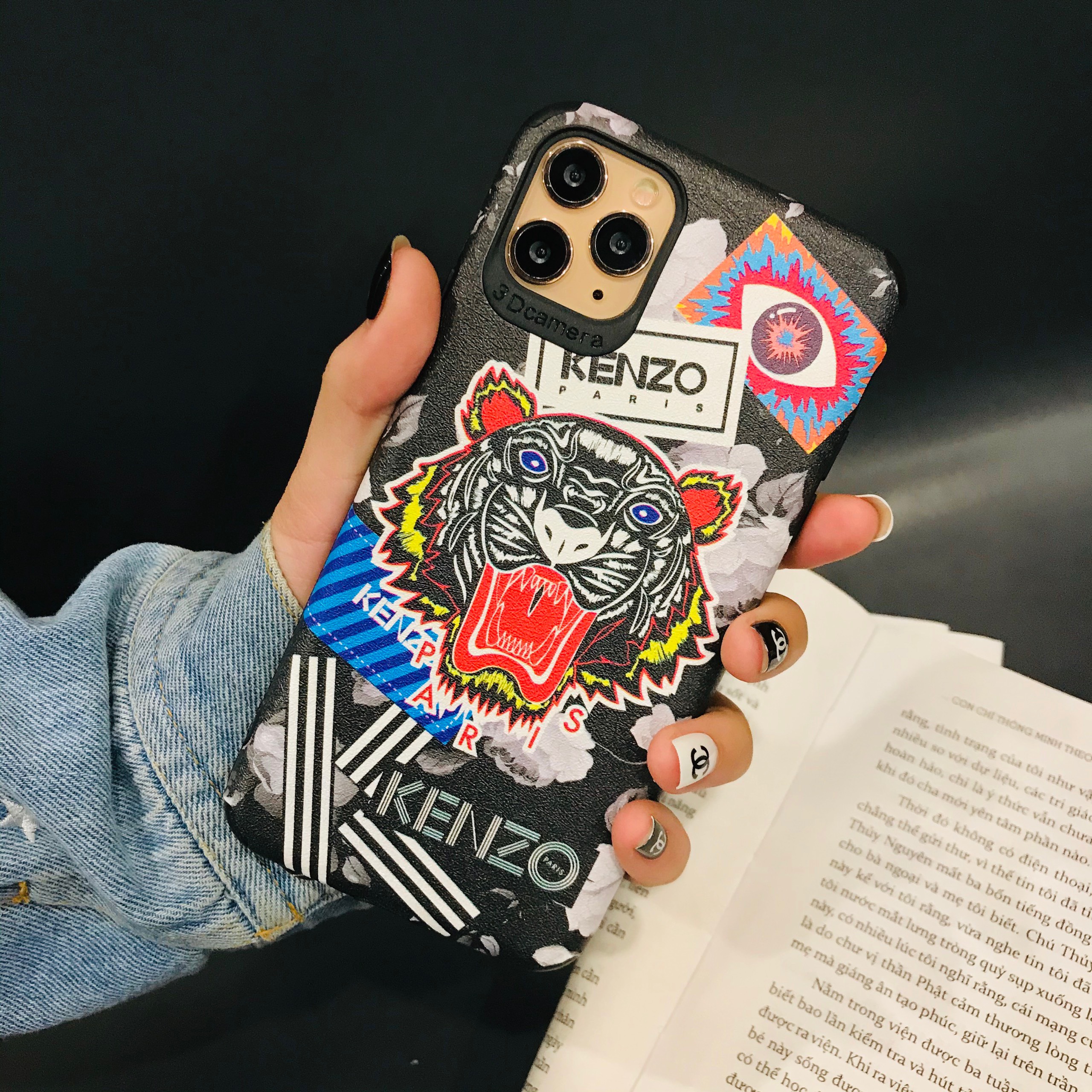 Ốp Lưng Da IMD KenZo x Mashmellow