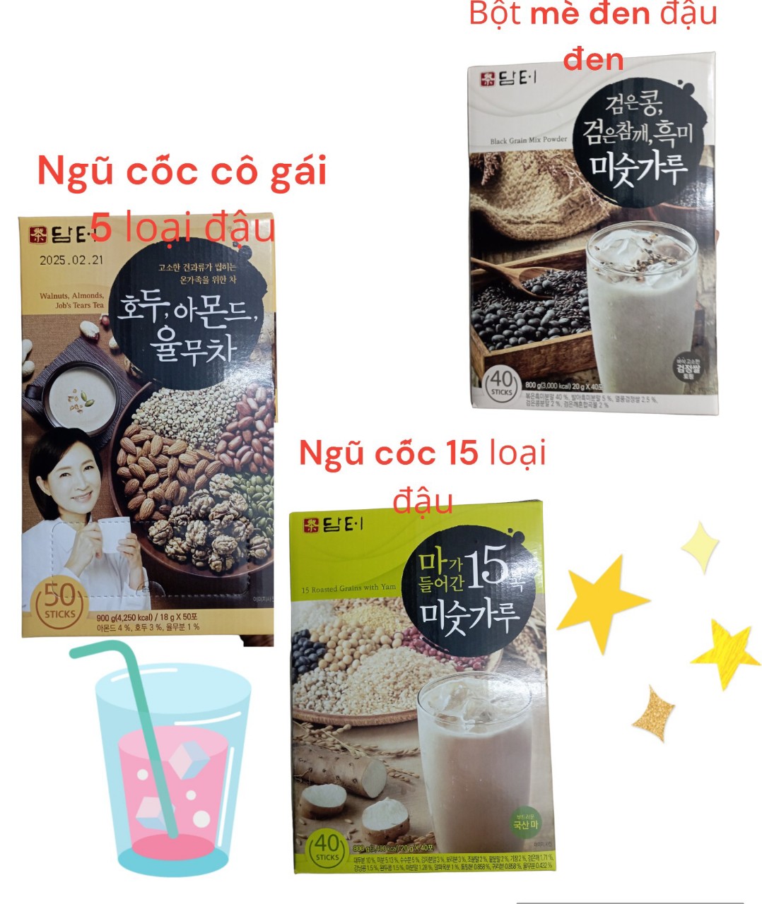 Bột ngũ cốc Hàn Quốc Damtuh 900g
