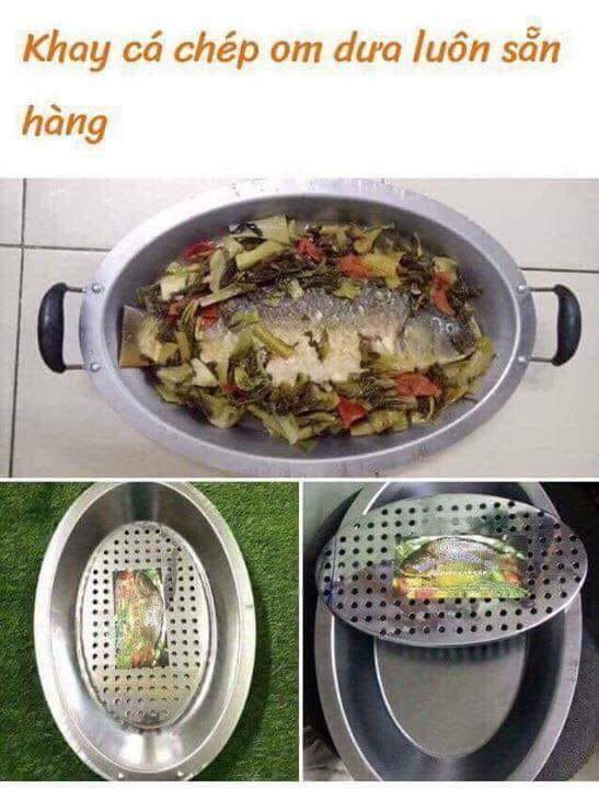 Khay cá om dưa dùng được bếp từ
