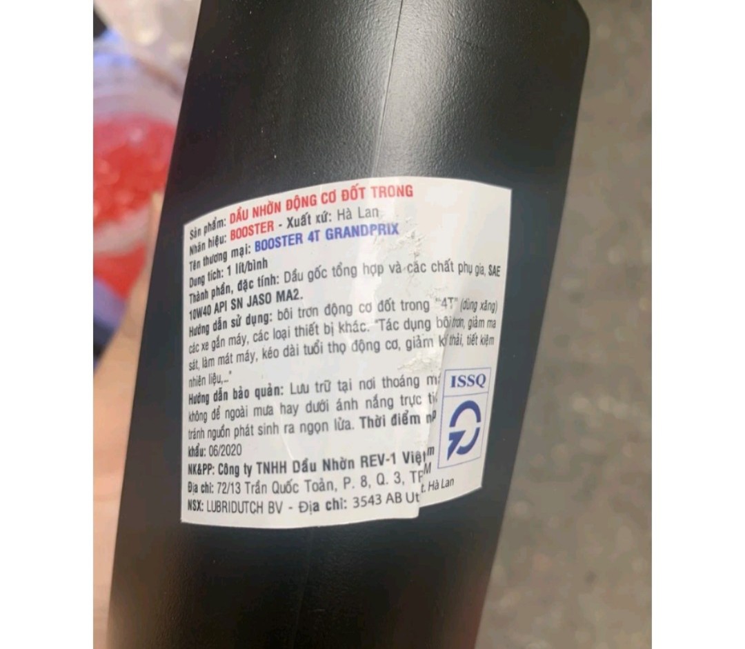 NHỚT BOOSTER 4T 10W-40 1L nhớt Hà Lan