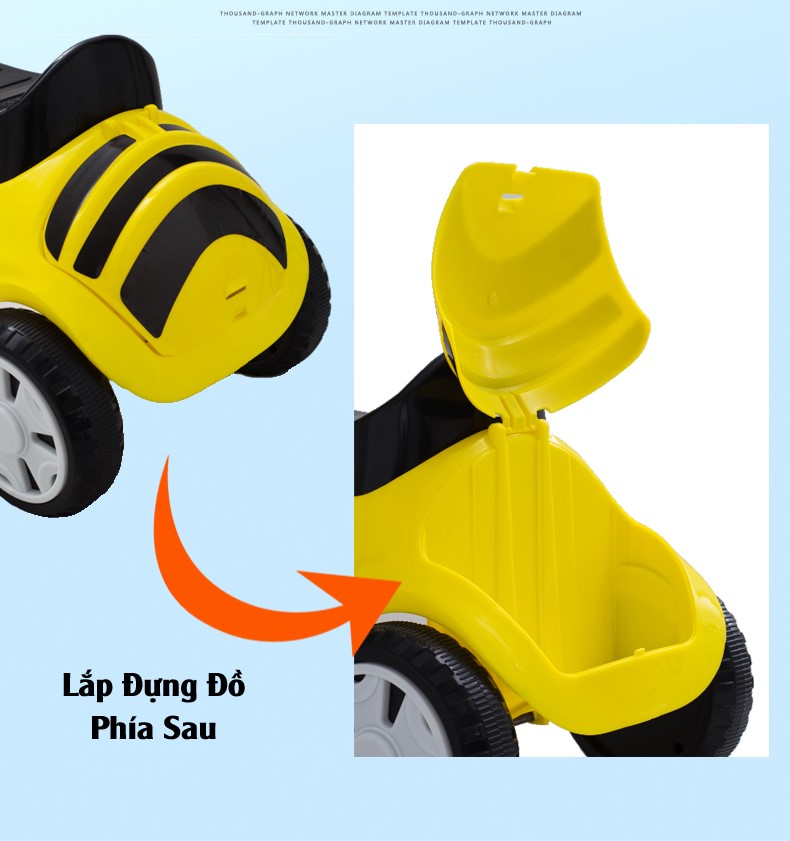 Xe đạp 3 bánh trẻ em 066 (Có nhạc)