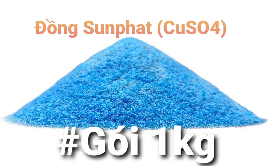 Đồng Sunphat⚡Đồng Sulfat⚡Đồng Sulphat dùng Cắt Rong Rêu Tảo⚡Nấm trên Cá Gói 1kg