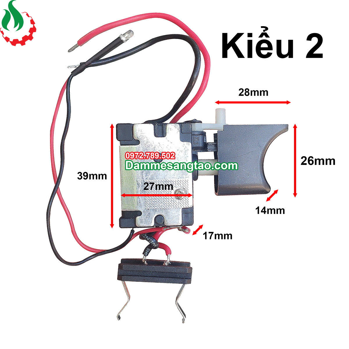 Công tắc cò máy khoan pin Kiểu 1 2 3