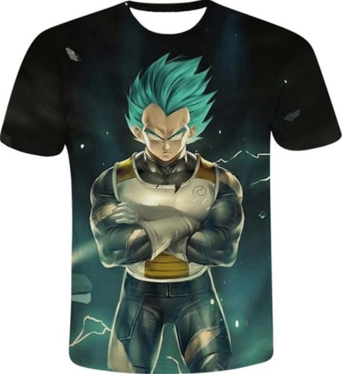 Áo thun nam in hình 3D Dragon Ball nhập khẩu (Mẫu 2- Xanh lá)
