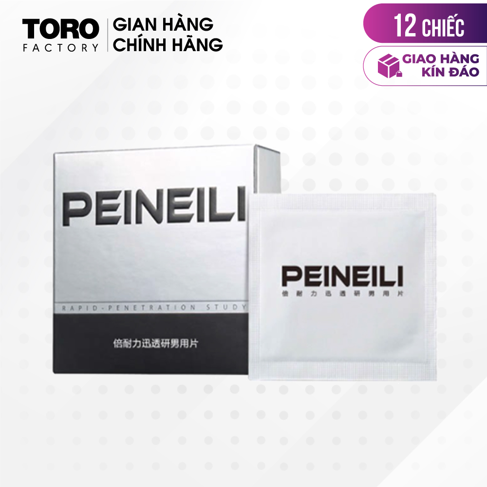[Hộp 12 cái] Khăn lau chống xuất tinh sớm Peineili - Kéo dài thời gian | TORO FACTORY