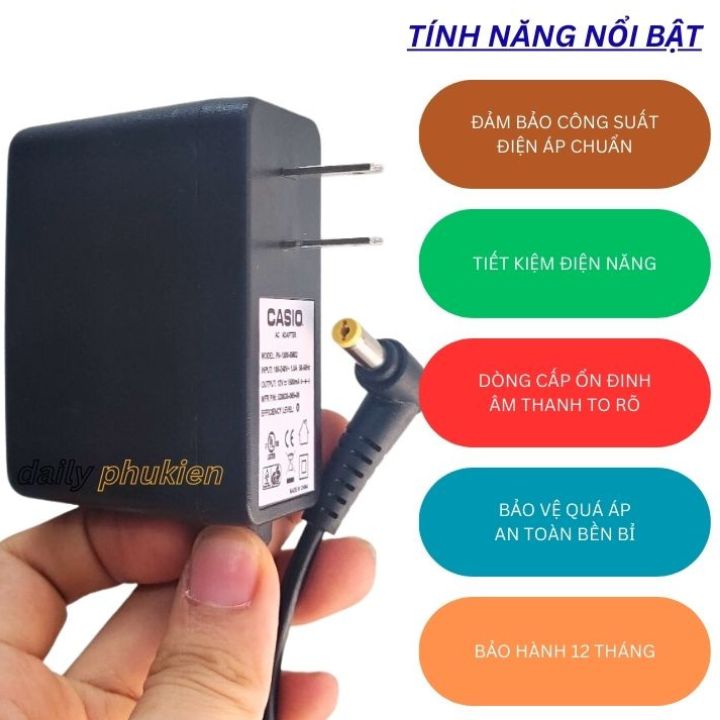 Bộ nguồn đàn ogran casio CTK-571 9v