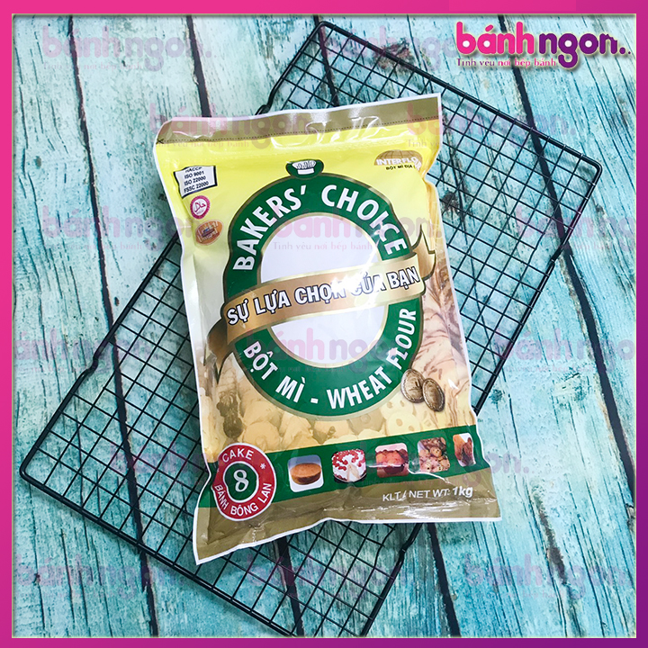 Bột mỳ Bakers‘ Choice 8/Bột Mỳ Số 8/Cake Flour1Kg (Dùng để làm các loại bánh bông lan, cake bơ, cookies và dùng để chiên tẩm như các món gà rán, tôm lăn bột cá chiên xù)
